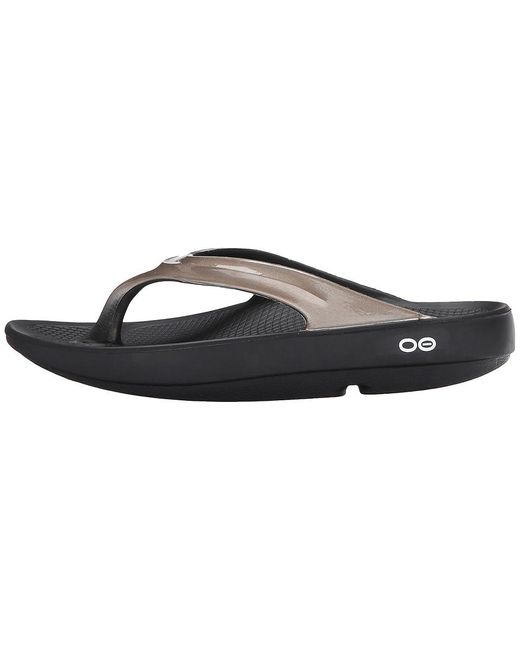 OOFOS Black Oolala Sandal (/Latte) Sandals