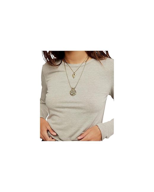 Free People Black Nova T-Shirts Long Sleeve Clothing Xl 14) Cotton/Polyester