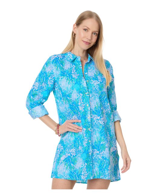 Lilly Pulitzer Blue Sea View Cover Up
