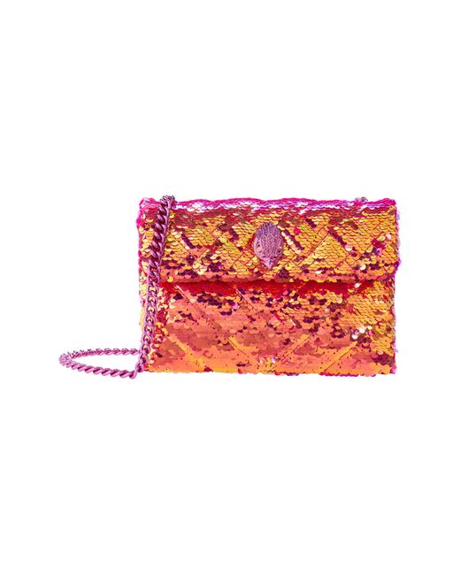 Kurt Geiger Synthetic Sequins Medium Kensington Bag in Pink Lyst