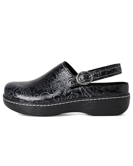 Alegria Black Olie Flat Shoes, Leather