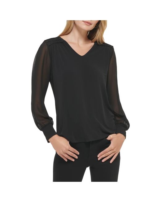 black chiffon sleeves