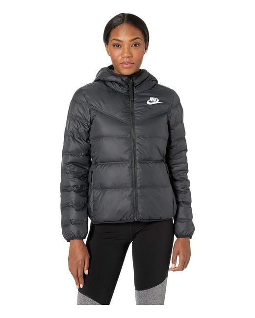 Nike Synthetic Sportswear Windrunner Down Fill Jacket Reversible in  Black/White/White (Black) | Lyst