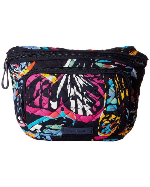 Vera Bradley Blue Iconic Rfid Belt Bag (butterfly Flutter) Bags