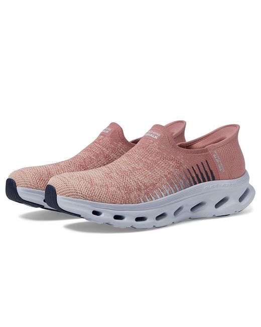 Skechers Purple Go Walk Glide Step 2.0 Venus Hands Free Slip-Ins (Mauve/) Walking Shoes