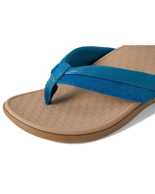 Vionic Blue Shore Slippers, Leather