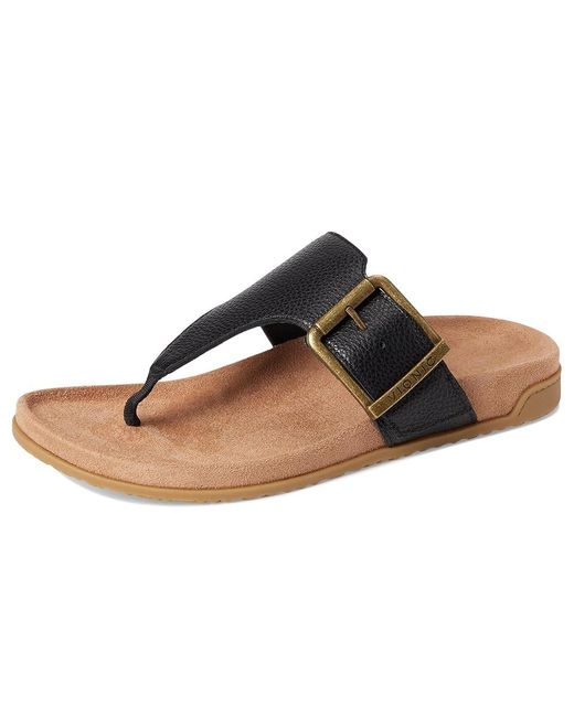 Vionic Black Emma Thong Sandals Wedge Shoes