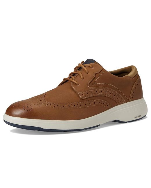 Rockport Brown Noah Wing Tip Lace-Up Boots 12 M (D) Leather/Rubber for men