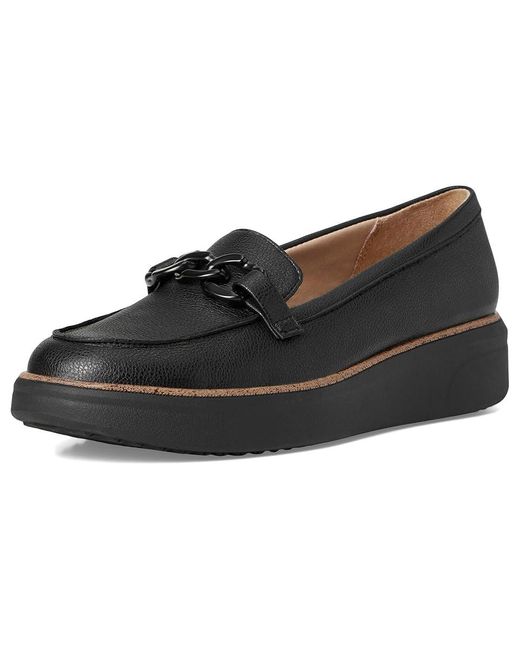 LifeStride Black Chelsea-Bit Loafer/Moc Shoes Flat Shoes/ 5.5 M (B) Faux Leather/Microfiber