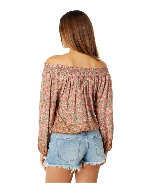 Lucky Brand Cotton Bubble Hem Peasant 