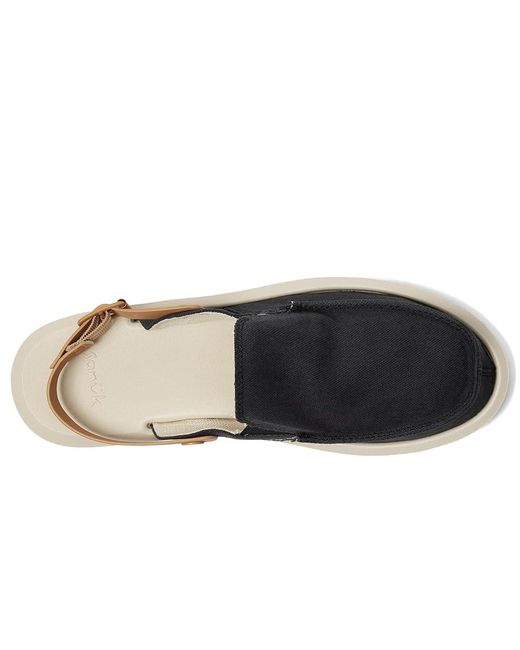 Sanuk Black Donna Mesa Mule Slippers 5 B