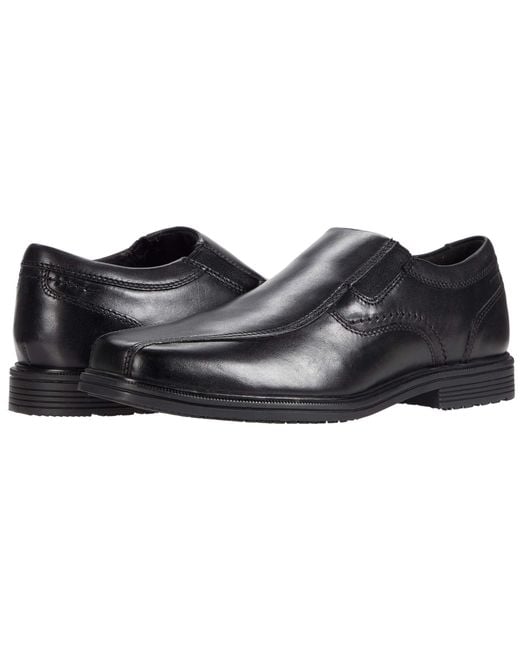 Rockport Leather Taylor Waterproof Slip-on in Black for Men - Lyst