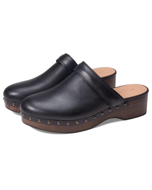Madewell The Cecily Clog In Oiled Leather in Black | Lyst
