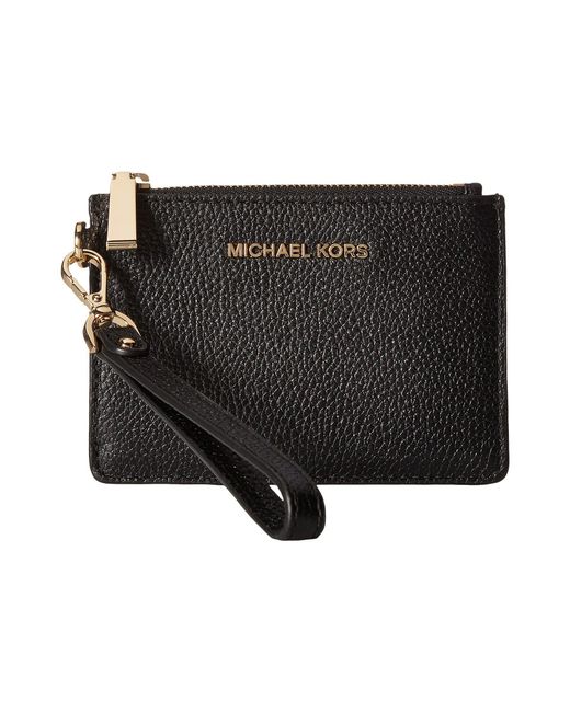 MICHAEL Michael Kors Leather Mercer Small Coin Purse in Black - Lyst