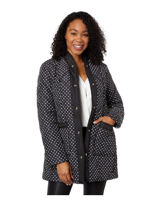 Kate Spade Belted Quilted Jacket in Gray Lyst