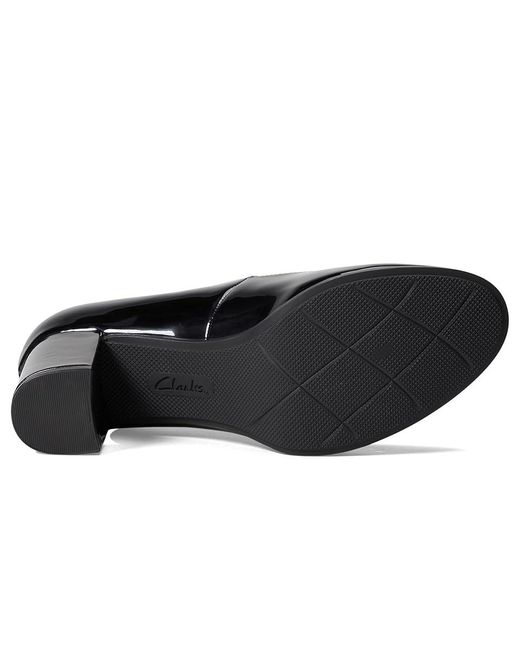 Clarks Damenschuhe Bayla Nora – Schwarzes Leder Mit Mary Jane-Design, Absatz 75mm, Größe 35.5