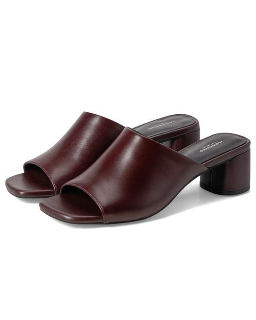 Vagabond Brown Piper Mule Sandals, Leather