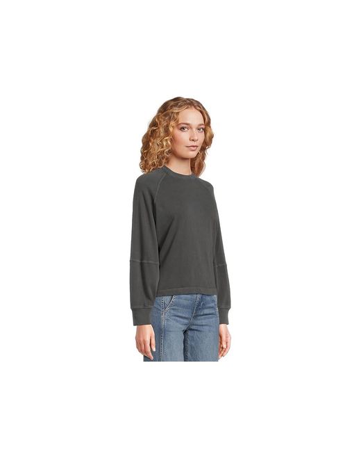 Madewell Black Raglan Crew Neck T-Shirts Heavy Weight Jersy Clothing 2Xs 000) Cotton