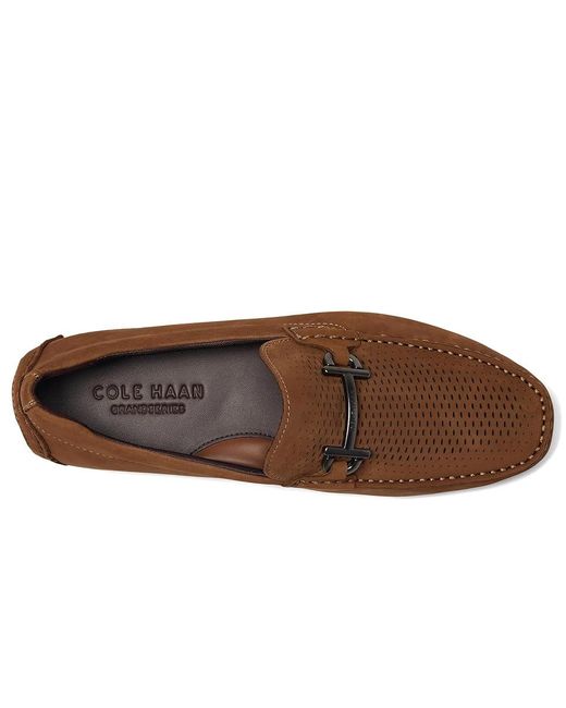 Cole Haan Brown Grand Laser Bit Drivers Lace-Up Boots Golden Toffee Nubuck/Gum 8.5 D for men