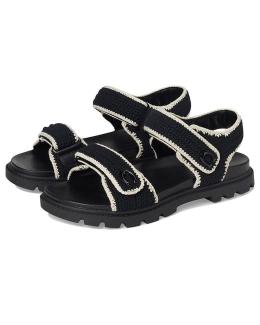 COACH Black Flat Sandals