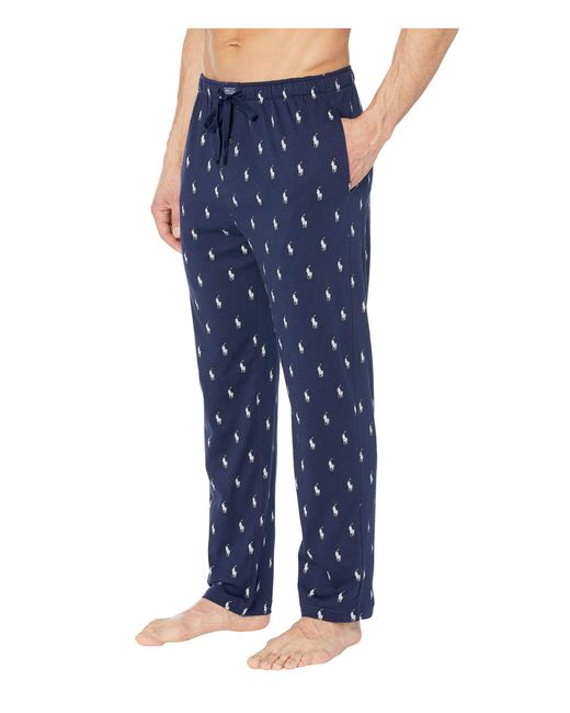Polo Ralph Lauren Blue Aopp Pajama Pants for men