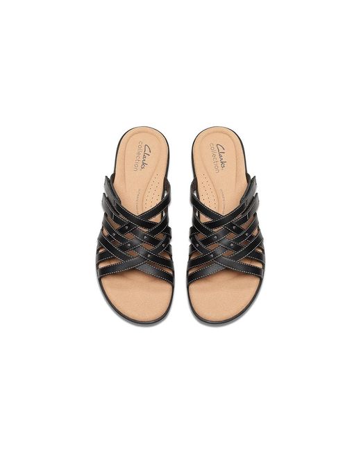Clarks Elizabelle Rio Leather Sandals in Black Lyst