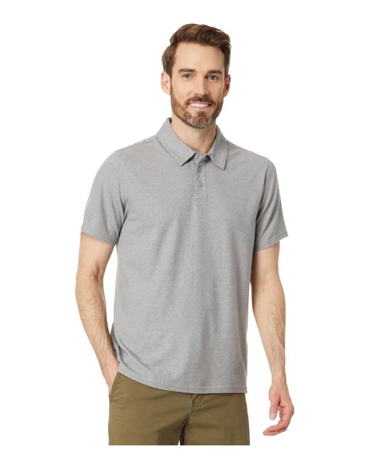 Smartwool Gray Short Sleeve Polo for men