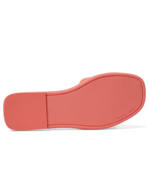 Tory Burch Red Double T Sport Slides