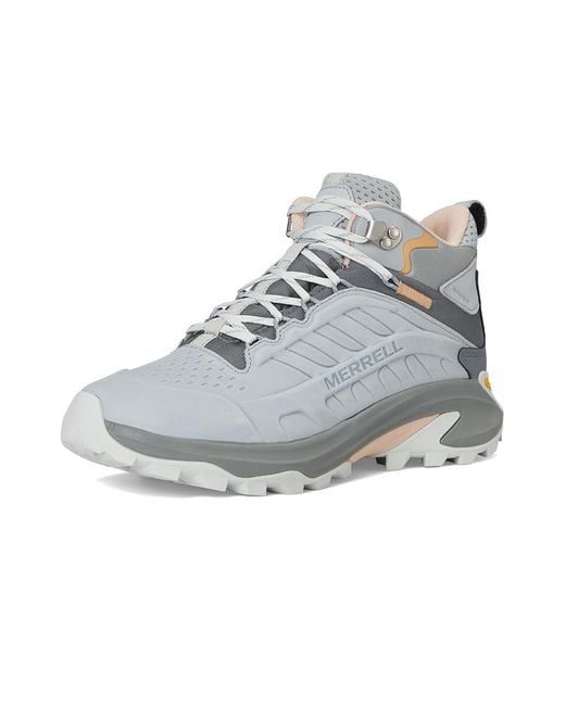 Merrell Metallic Moab Speed 2 Leather Mid Waterproof Climbing Shoes