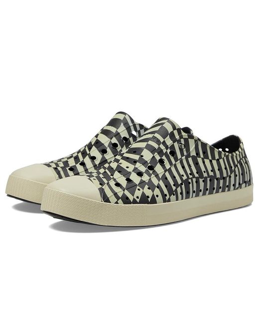 Native Shoes Blue Jefferson Sugarlite Print Shoes Jiffy/Bone/Bone Mini Checkers 8