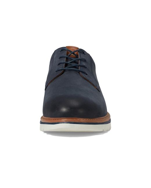 Johnston & Murphy Blue Braydon Plain Toe Lace-Up Boots 9.5 W (Ee) Leather for men