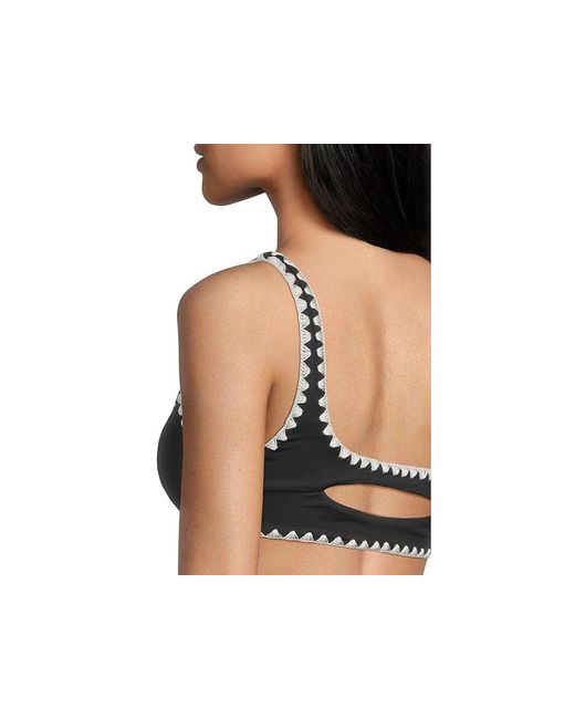 LSPACE Black Effie Top Swimwear/Cream, Polyamide/Spandex