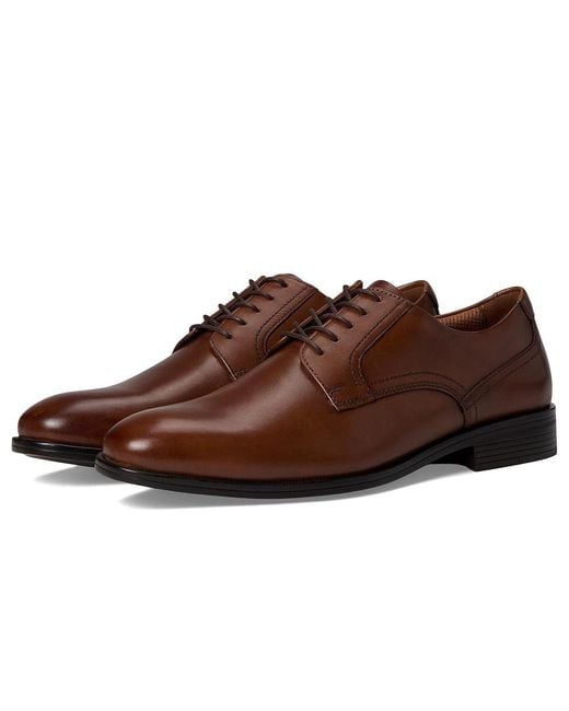 Johnston & Murphy Brown Reeve Plain Toe Lace Up Wing Tip Shoes 11 M (D) Leather for men