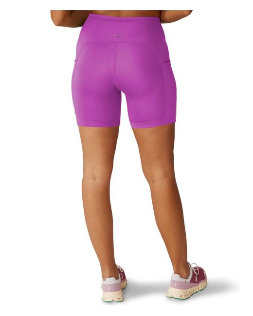 Beyond Yoga Purple Powerbeyond Strive Pocket Biker Shorts
