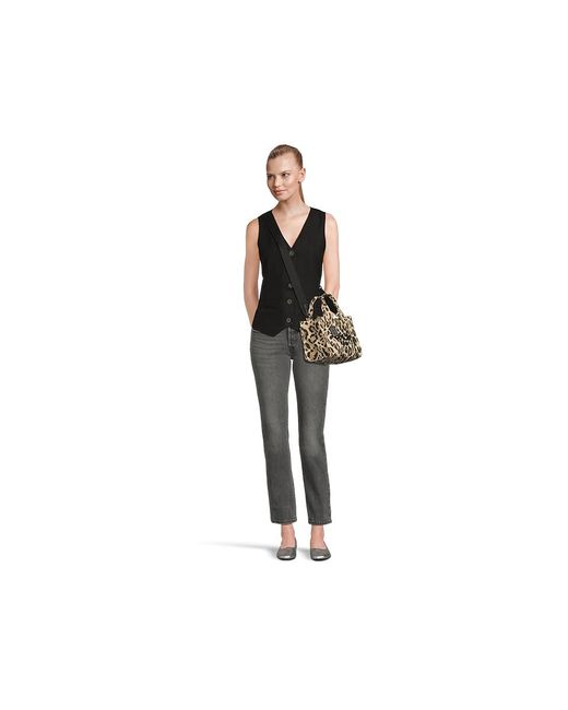 COACH Black Cargo Tote 26 With Leopard Print Tote Handbags, Cotton/Textile