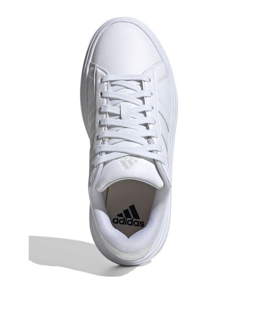 Adidas White Grand Court Platform