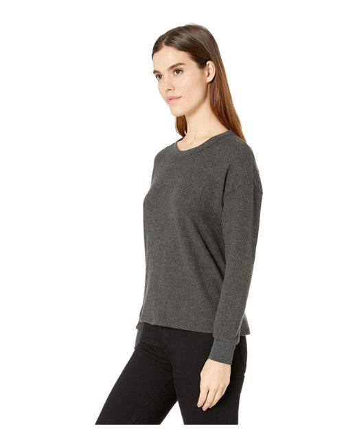 Download Lyst - RVCA Kajsa Long Sleeve Tee (charcoal Heather) Women ...