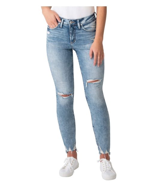 Silver Jeans Co. Blue Avery High-rise Power Stretch Skinny Jeans L94116edk262