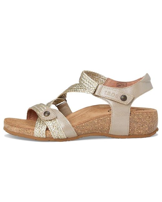 Taos Footwear Metallic Trulie Sandals, Leather