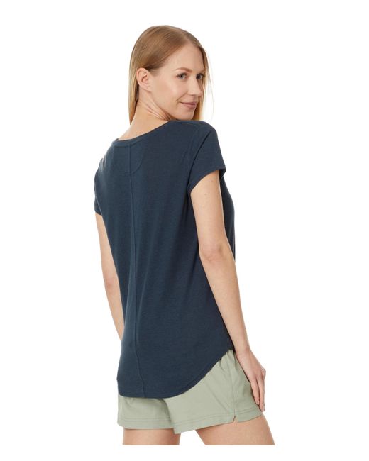 Prana Blue Cozy Up Scoop Neck Tee