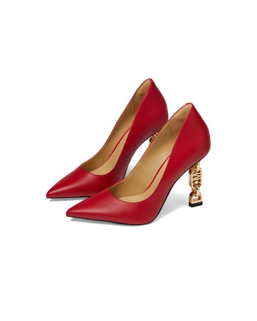 Michael kors shop red velvet shoes