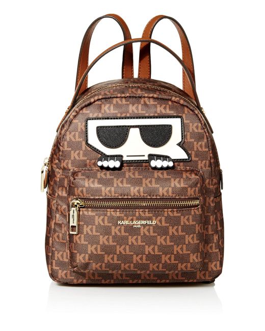 Karl Lagerfeld Amour Small Backpack in Brown Lyst