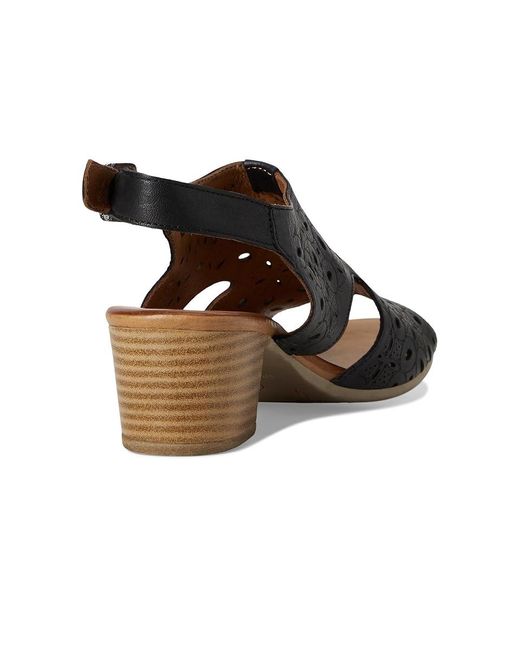 Spring Step Black Kovach Sandals, Leather
