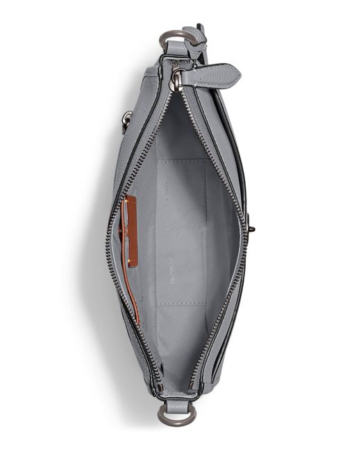 COACH Polished Pebble Leather Chaise Crossbody in Gray Lyst