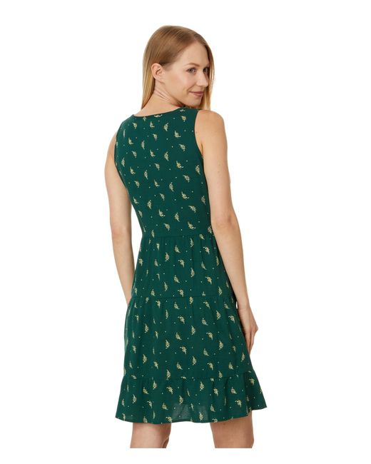 Toad&Co Green Manzana Tiered Sleeveless Dress