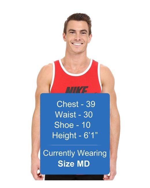 Nike Ace Logo Tank Top white black university Red Men s Sleeveless for Men Lyst