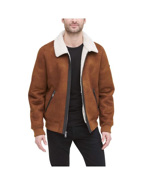 mens fleece collar jacket