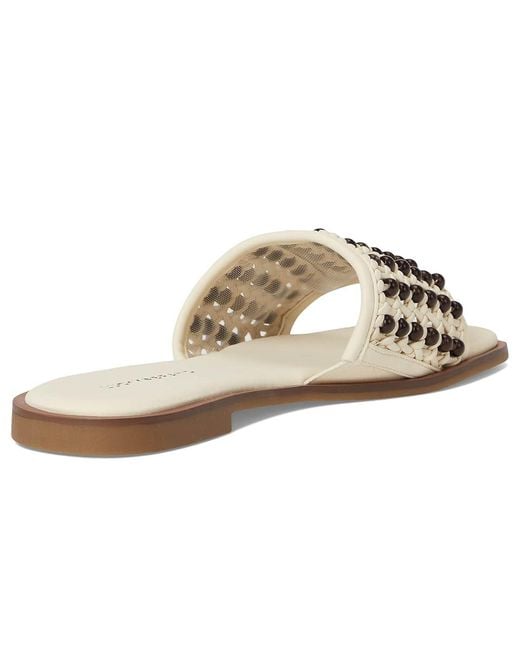 Lucky Brand Black Gidya Beaded Flat Sandals Sandals Parchment/ 10 B