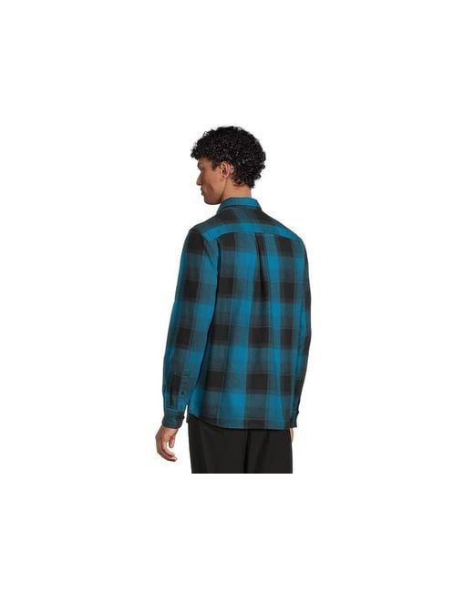The North Face Blue Arroyo Lightweight Flannel Shirt-Plaid T Shirt, Cotton/Twill for men