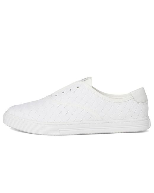 Cole Haan White Grandpro Harbor Sneakers Shoes Woven Canvas/Leather/ 7.5 C